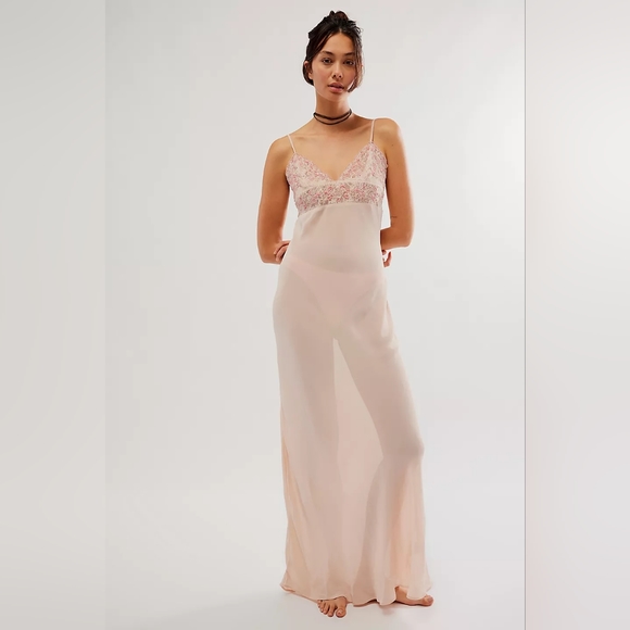 NWT Free People Midnight Magic Maxi Slip Size Small - Picture 1 of 5